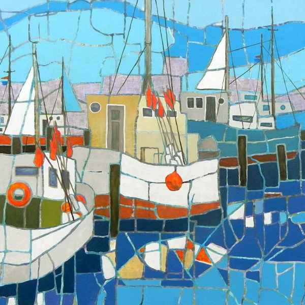 Hafenecke Öl-Acryl auf Leinwand Gerd R. Kirsch