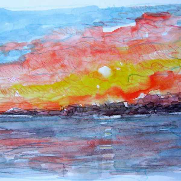 Abendlicht Aquarell Gerd R. Kirsch