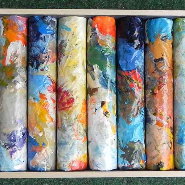 Objekt Farbrollen Acryl auf Kunststoff Gerd R. Kirsch